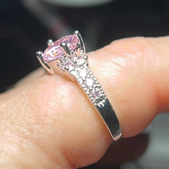 3/$25 18k Plated Pink Diamond Ring - Picture 2 of 9